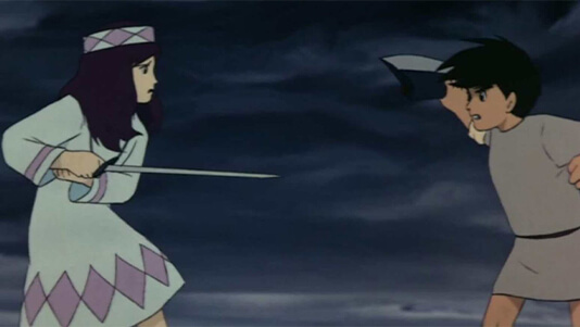 Nhân vật nữ chính Hilda và nhân vật nam chính Horus.